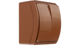 Łącznik Podwójny Świecznikowy Natynkowy Ip44 Brązowy Koala 152-02 61.312