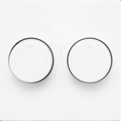 20.302.414 Central plate, dimmer button Duo E1, alpine white
