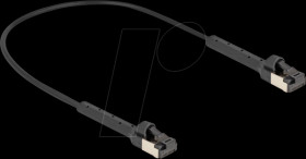 80932 Cat.6a patch cable, U/FTP, slim, 0.25 m, black