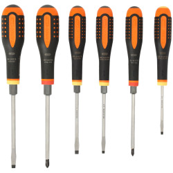 Bahco BE-9881TB BE-9881TB ERGO&#x2122; Through Blade Screwdriver Set, 6 Piece