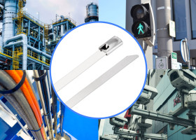 TRU COMPONENTS TC-12647564 Opaski kablowe stalowe 360 mm 4.6 mm AISI 304 100 szt.