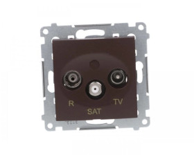 Simon 54 Gniazdo antenowe R/TV/SAT końcowe brąz mat DASK.01/46