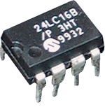 Pamięć EEPROM 24C16 Microchip (DIL8)