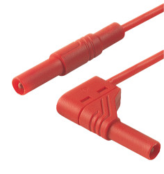 934078101, PVC, 16A, 1000V ac/dc, kolor: Czerwony, dł. 250mm, -15 → +70°C, Hirschmann Test & Measurement