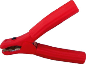 Battery charging pliers, pole sign +, 600 A, 160 mm, red, H 600 ROT VOLLISOLIERT