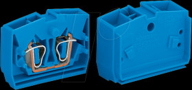 264-334 4-conductor end terminal with flange, up to 2.5 mm², bl