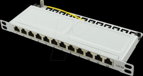 NP0065 Patchpanel, 10", 12 port, Cat.6a, 0,5 U