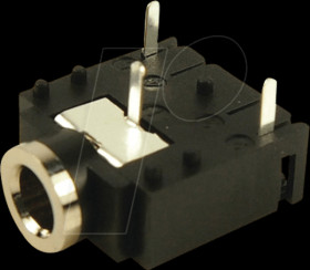 FC68131 Jack socket stereo, 3 pin, 3,5 mm