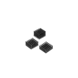 Heatsink - 21mm SQ, 11.43mm fin, Thermal Tape, Adhesive