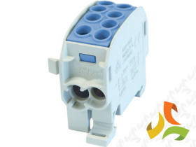 Blok rozdzielczy 1-biegunowy 2x35 mm2 TH35 niebieski HLAK1P35GR SIMBLOCK 83306003 SIMET
