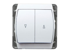 GAZELA Wyłącznik żaluzjowy biały ŁP-7J/m/00 OSPEL