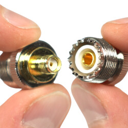 Adapter redukcja przejściówka SMA-F gniazdo UHF UC-1 do Baofeng UV-5R