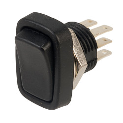 SCI R13-213B BLACK 6P DPDT Rocker Switch On-On Panel Mount