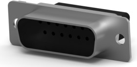D-Sub plug, 15 pole, standard, unequipped, straight, crimp connection, 205206-8