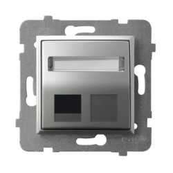 ARIA Obudowa gniazda pojedynczego typu Keystone skośna srebro GPK-1US/p/18