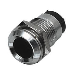 SMQ1129 oprawka diody LED 8mm, chromowana, wypukła