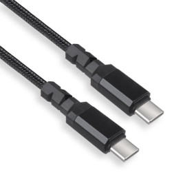 Kabel 2 x USB-C 15W Maclean, wspierający QC 3.0, przesył danych, 3A, , czarny, dł. 2m, MCE494