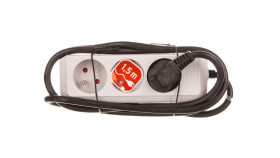 Listwa Zasilajaca Eco-Line 1,5M 3 Gniazda Szara H05vv-F 3G1,5 1157454