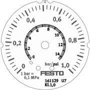 FESTO Manometr 161129 FMAP-63-1-1/4-EN 0 do 1 bar 1 szt.