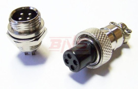 Złącze przemysłowe 4 pin MINI (wtyk + gniazdo)