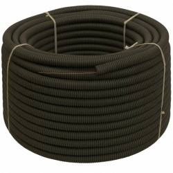 Rura karbowana elektroinstalacyjna 16/10,7mm giętka peszel z pilotem 750N bezhalogenowa, grafitowa 100m TUBIFOR