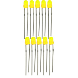 Dioda LED 3mm Żółta 10 Sztuk Zestaw