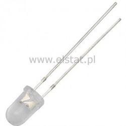 LED 5mm niebieska clear; 15mA 12V