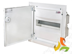 Rozdzielnica podtynkowa 12 modułowa 1x12M drzwi metal IP40 ERP12-1 001101200 ETI