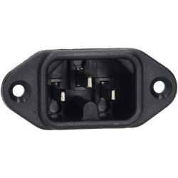 Bulgin PX0590/63 10A 250V C16 3P Snap-in Flange Mount Inlet