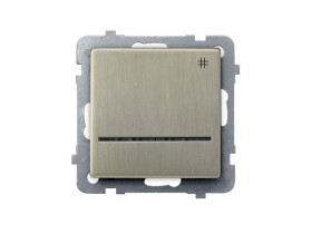 SONATA Wyłącznik krzyżowy z podświetleniem niebieskim nowe srebro ŁP-4RMS/m/44 OSPEL