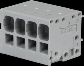 2624-3104 PCB clamp with push-in CAGE CLAMP, 5mm pitch, 4mm², 4-pole, stra