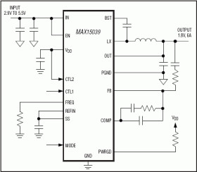 6A, 2MHz Step-Down Regulator with Integrated Switches