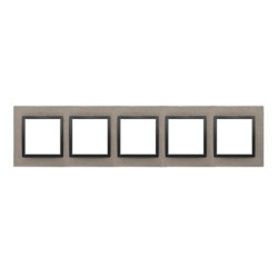 Simon 54 Nature Ramka 5-krotna betonowa, Czarny Charakter DRN5/98