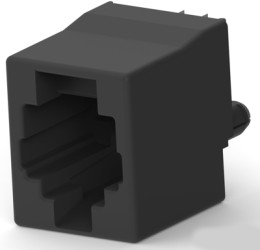 Socket, RJ11/RJ12/RJ14/RJ25, 6 pole, 6P6C, Cat 3, solder connection, PCB mounting, 5520425-3