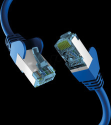 EC020200207 Patch cable, Cat.7 raw cable, S/FTP PiMF, 1 m, blue