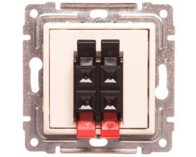 VENA Gniazdo głośnikowe podwójne krem 510371