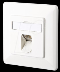 1307371002-I E-DAT C6 1 port UP pure white RAL9010