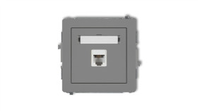Deco Gniazdo Telefoniczne Pojedyncze 1Xrj11, 4-Stykowy, Beznarzędziowe Szary...
