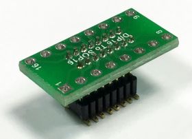 Adapter PDIP16 (DIL) 2,54mm-->SO16 (SOIC) 1,27mm -dla pamięci szeregowych Flash, EEPROM i uP nierozłączny