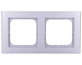 SONATA Ramka podwójna srebro mat R-2R/38