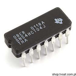 SN54HCT04J Hex Inverter CMOS DIP14C TI