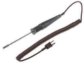 Czujnik temperatury T Powierzchniowa Wtyk termopary miniaturowej długość 100mm średnica 1mm dł. kabla 2m RS PRO
