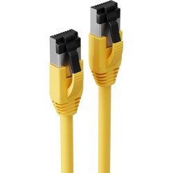 Patch cable, RJ45 plug, straight to RJ45 plug, straight, Cat 8.1, F/FTP, LSZH, 10 m, yellow, BS08-41072