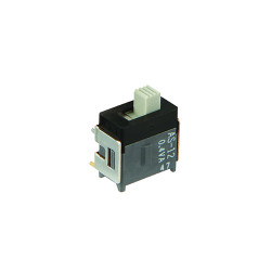 Przełącznik suwakowy, SPDT, montaż PCB, 100 mA przy 28 V AC/DC, -30 → +85°C, NKK Switches