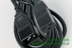 Przedłużacz kabla zasilającego złącza C19 / C20 długość 4m