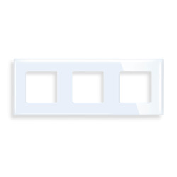 Ramka szklana - potrójna - biała - do modułów Tawoia Glass