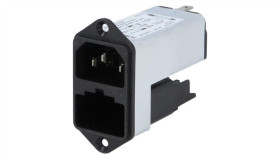 4303.5004Złącze Zasilające Ac Gniazdo Męskie 6A 250Vac Iec 60320 Kfc