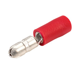 TruConnect 4mm Red 12A Male Bullet Pack of 100