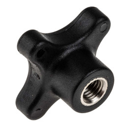 Pokrętło mocujące M10 długość gwintu: 15mm średnica pokrętła 50mm średnica gwintu: 10mm Z czterema ramionami Otwór