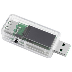 Tester USB napięcie prąd moc rezystancja przezroczysty